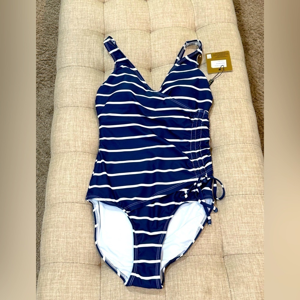 Nip Tuck Swim Torino Stripe Amanda One Piece Swimsuit, Size 4, NWT